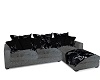 Grey Black SectionalSofa