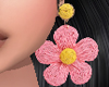 Pink Flower Earring