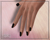  Black short nails