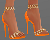 H/Orange Chain Heels