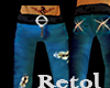 !RE Low-cut blue jeans