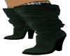 Chic Green Leather Boots