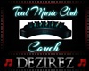 Teal Music Club Couch