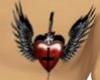 wing dagger heart tattoo