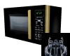 Black and Gold Microwave