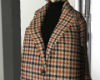 Red houndstooth coat