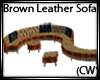  Brown Leather Sofa