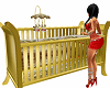 Gucc Red&Gold Moble Crib