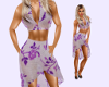 (AMJ) Purple Flower Dres