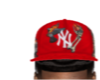 NY fitted cap | red