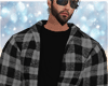 Winter plaid shirt Black