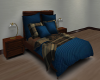 Blue Rustic Bed Set