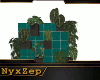 ! MODERN PLANT WALL TEAL