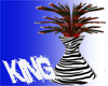 zebra vase with plant