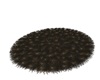 Round brown rug