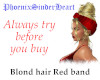 Blond hair Red band
