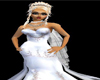 Taupe white weddingdress