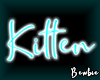 Kitten Neon Sign Blue