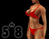 <5^8> Red sexy bikini