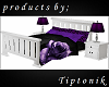 White Purple Bed Set 