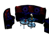 Blue & Red Couch Set