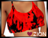 Red & Black Sheer Top