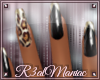 ℛ|Black Gold Nails