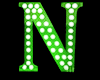 N Green Letters Lamps