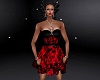 red black sexy dress