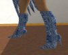 Blue snowflake boots