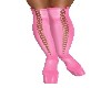 PINK LACE UP BOOTS