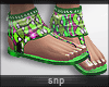 snplColor Green.Sandals