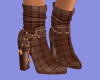 BROWN PLAID BOOTS