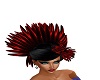 Blk Hair, Red Feathers