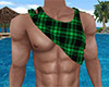 Green Roll Tank Plaid M