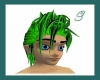 greenblack streaked hair
