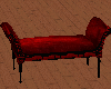 Red velvet chaise chair