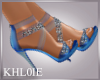 K blue glass heels