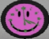 Purple Smiley Clock