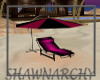 hot pink beach lounger