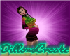 CD 6M S Neon knit dress