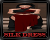 Silk Dress Red & Black