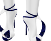 blue snake bling heels