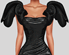 Evening Black Petal Gown