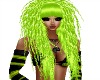 Lime rave hair Long