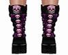 pink skull boots