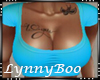 *Justine Blue Tattoo Top