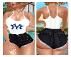 NY white blouse set
