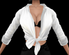 White Front Knot Shirt