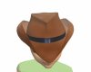 (CS) brown leather hat